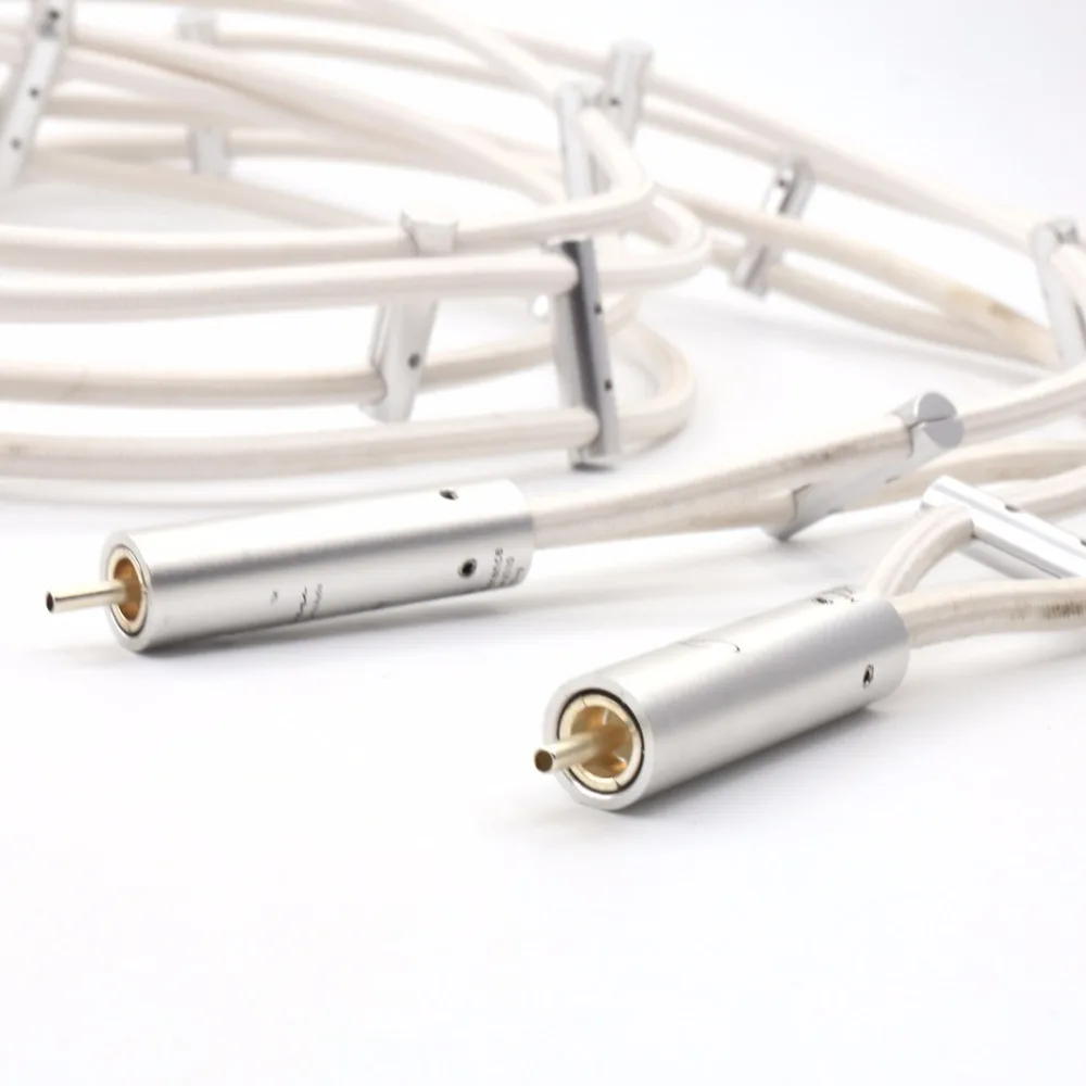 US $170.00 YTER Argento The Flow Hi Fi Audio RCA Cable Interconnect Cable HIEnd Signal Cable For CD Amplitier