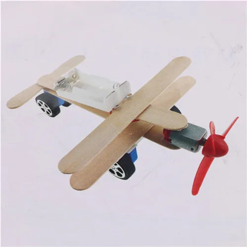 

Wood DIY Wind Power Glide Plane Model Kit Physical Science Experiments Toy Set Preschool Educational 17*15*6cm