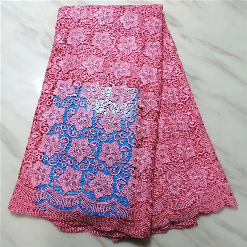 

Latest Teal African French Lace Fabric High Quality Guipure Lace Chemical Lace Fabric For Wedding Or Party PL072020