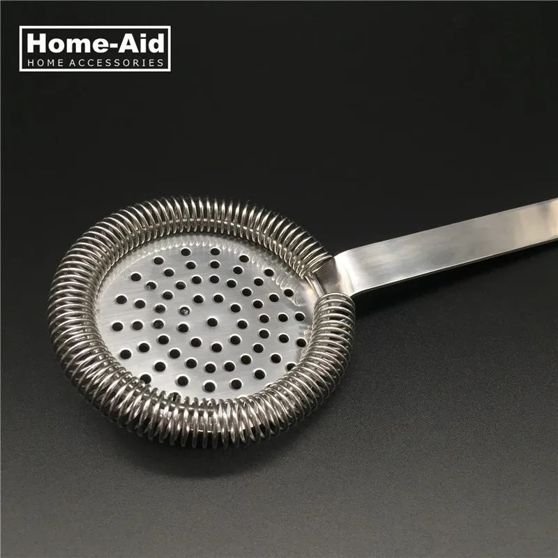 Professional Stainless Steel Sprung Julep Cocktail Strainer Drink Strainer for Bartenders