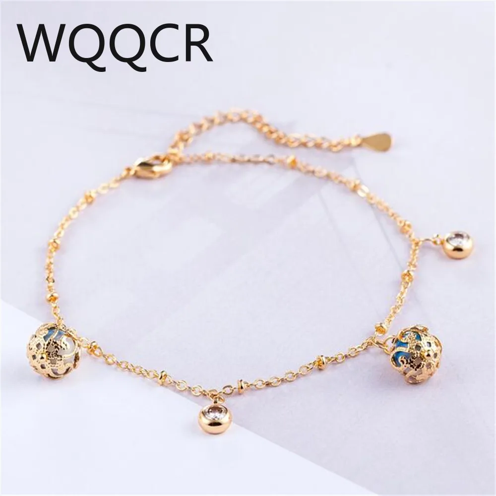

18 K Rose Gold Ladies Bracelet 21+6MM Long Pendant Girl Live Gift Female Bracelet High-end Hot Sale 2018 New Party Fashion