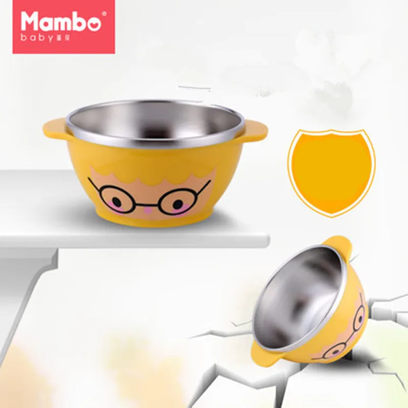 Cartoon Child Plate Tableware Dishware Dinnerware Set Stainless steel Infant Food Bowl Cup Feeding Dinner Fork Spoon for Kids