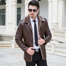 New 2016 Autumn Winter Slim Classical Leather Jacket Men High-grade Fabric Unique Design Jaqueta De Couro Masculina Biker Jacket