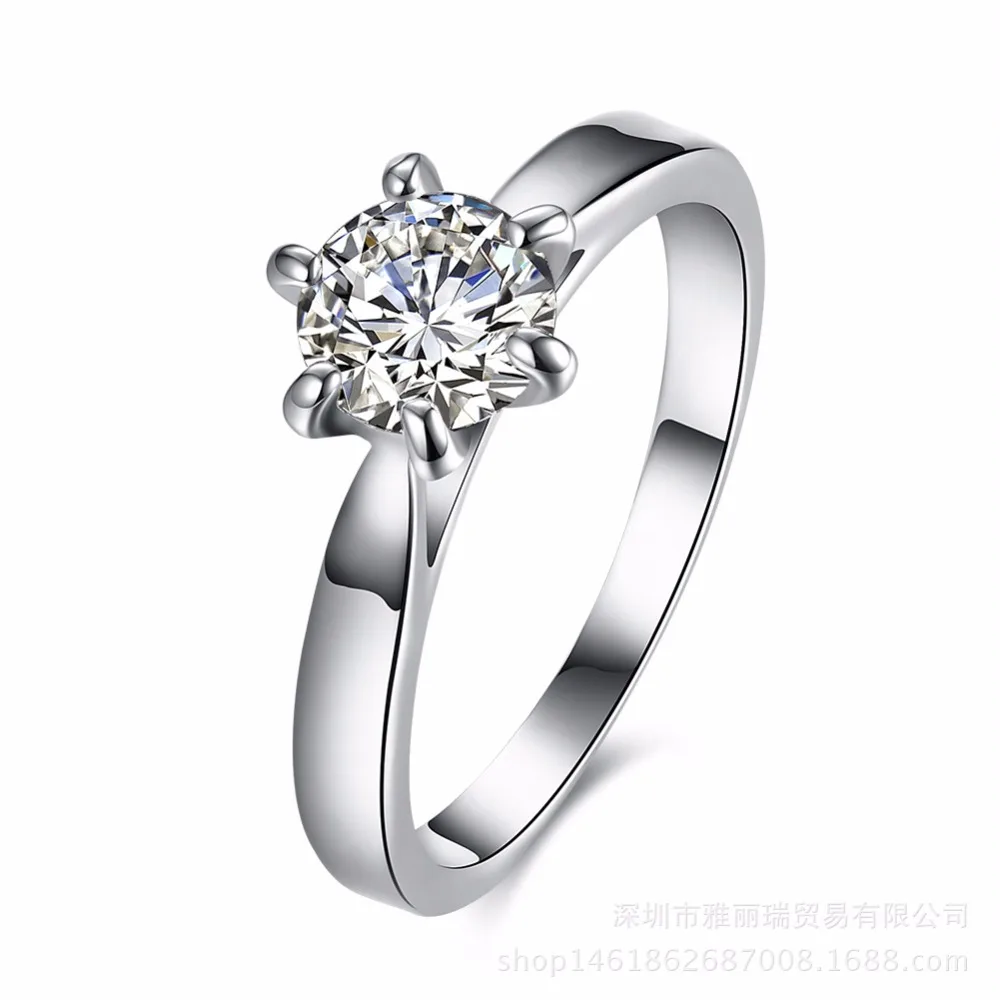 hot sell new arrival wedding rings for women six claw silver plated ring austria zircon engagement - Sell Wedding Ring hot sell new arrival wedding rings for women six claw silver plated ring austria zircon engagement - Sell Wedding Ring