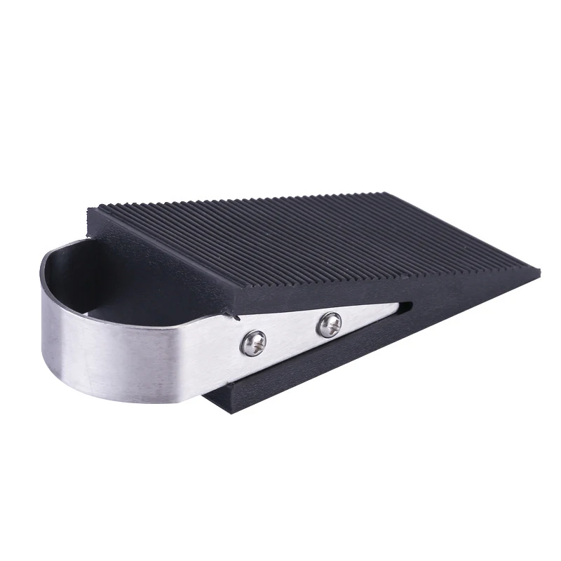

1pcs Rubber Door Stopper Wedge Block Guard Wind Dust Blocker Stopper Protector For Home Children Office With Stainless Steel