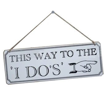 

BESTOYARD Wooden Hanging Decoration This Way To The I Do Sign For Weddings