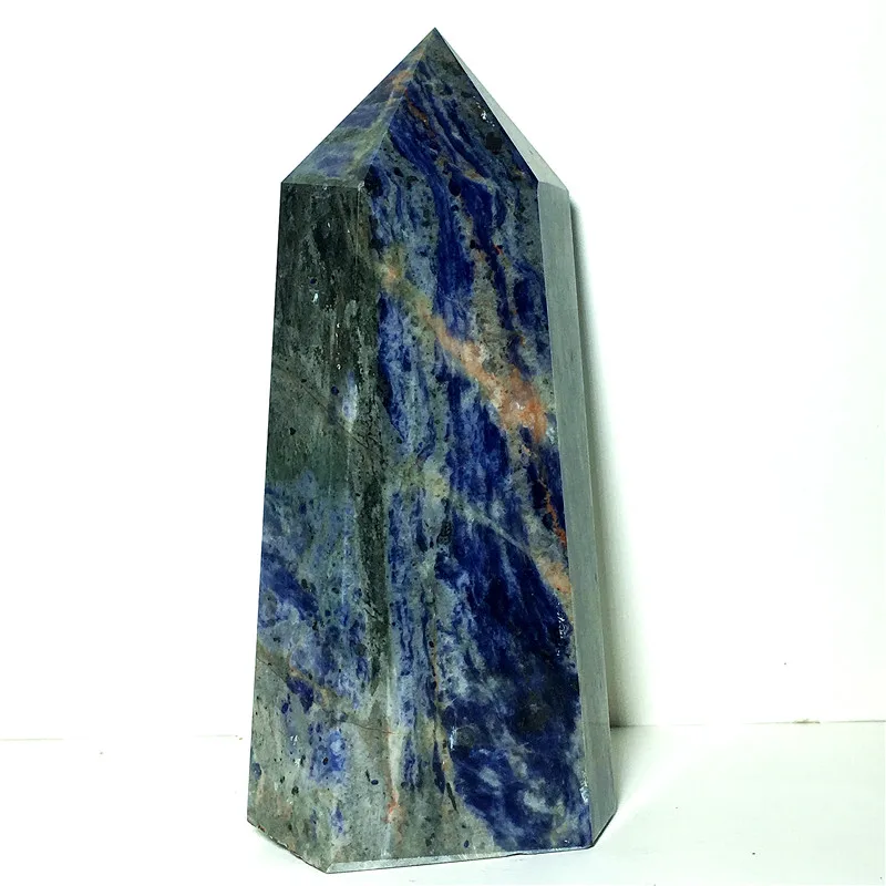 

Wand Narural lsodalite quartz Crystal Stone and craft reiki healing Decorative wand
