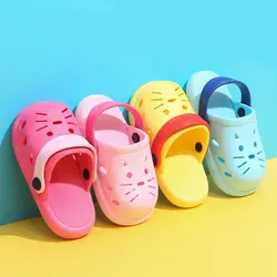 Летние модные детские сандалии для маленьких девочек, тапочки, обувь для малышей-мальчиков, детские тапочки, пляжные детские Тапочки