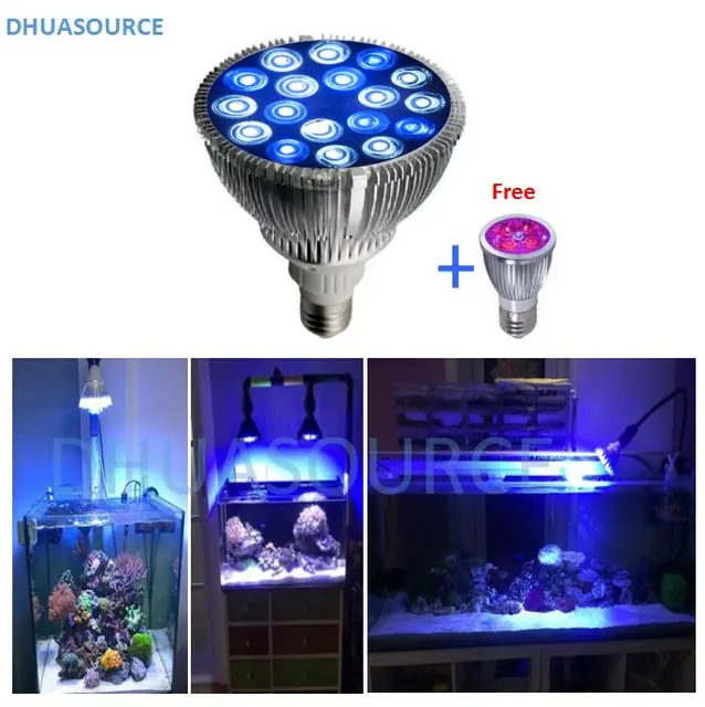 Customize colors E27 LED Aquarium light 18w Grow light Fish Tank