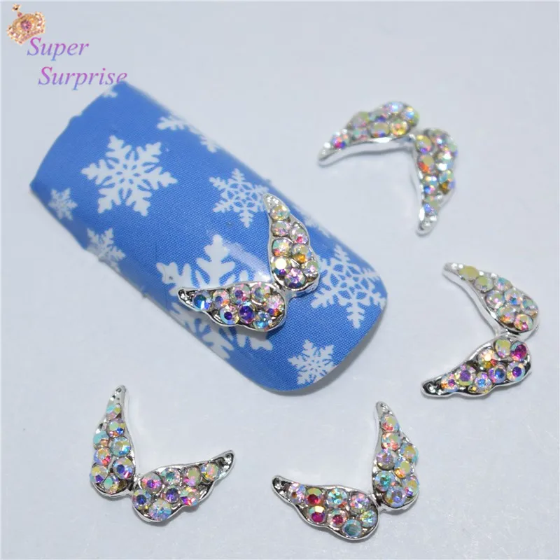 

10pcs Manicure  Colorful butterfly 3D Nail Art Decoration,Alloy Nail Charms, Nails Glitter Rhinestones Nail Supplies SS143