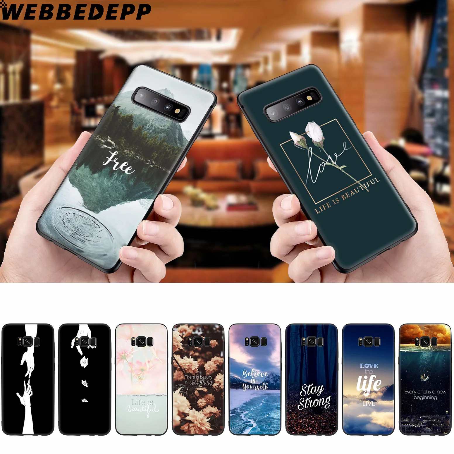 WEBBEDEPP Life красивый мягкий чехол для Samsung Galaxy S10 S10e S9 S8 Plus S7 S6 Edge &amp J6 2018 Note 10 9 8 |