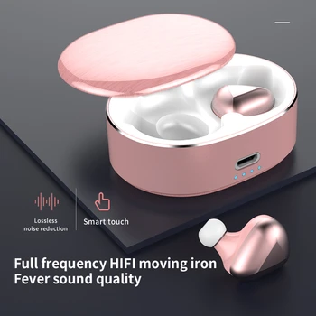 

T50 Invisible Mini Bluetooth 5.0 Wireless Bluetooth 360 Degree Rotary Box Earplug Waterproof and Sweat-proof Sports Earphone