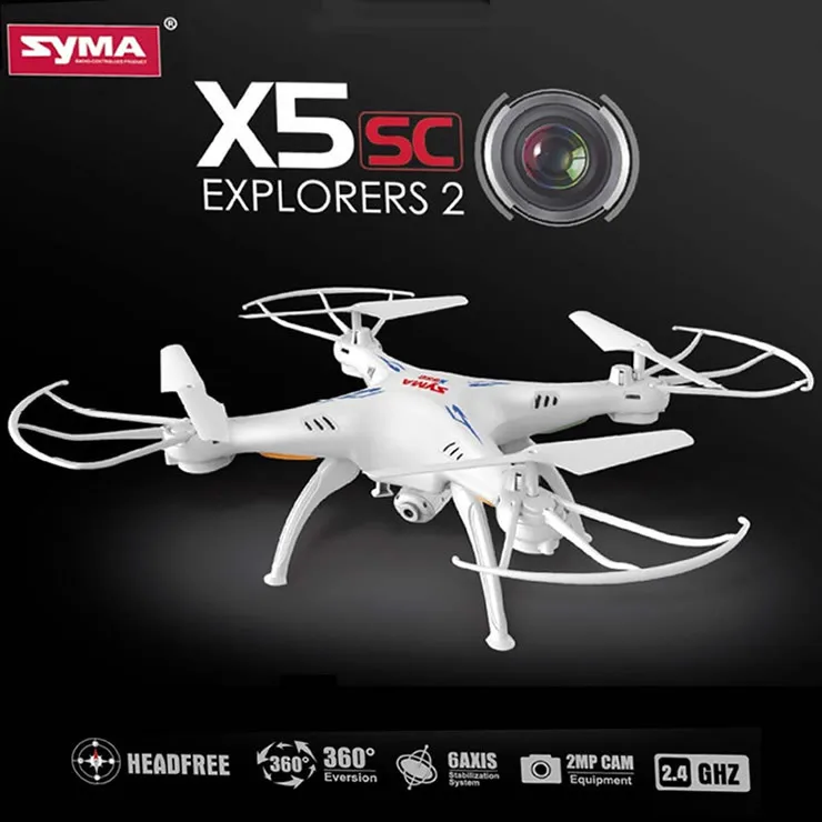 Syma X5SC 1 Headless Mode Quadcopter with 2MP Camera RTF 2 ...