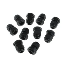 10 шт./пакет кабельный сальник для герметизации провода с PG9 Пластик Водонепроницаемый Регулируемый 3,5-8 мм соединения с прокладкой