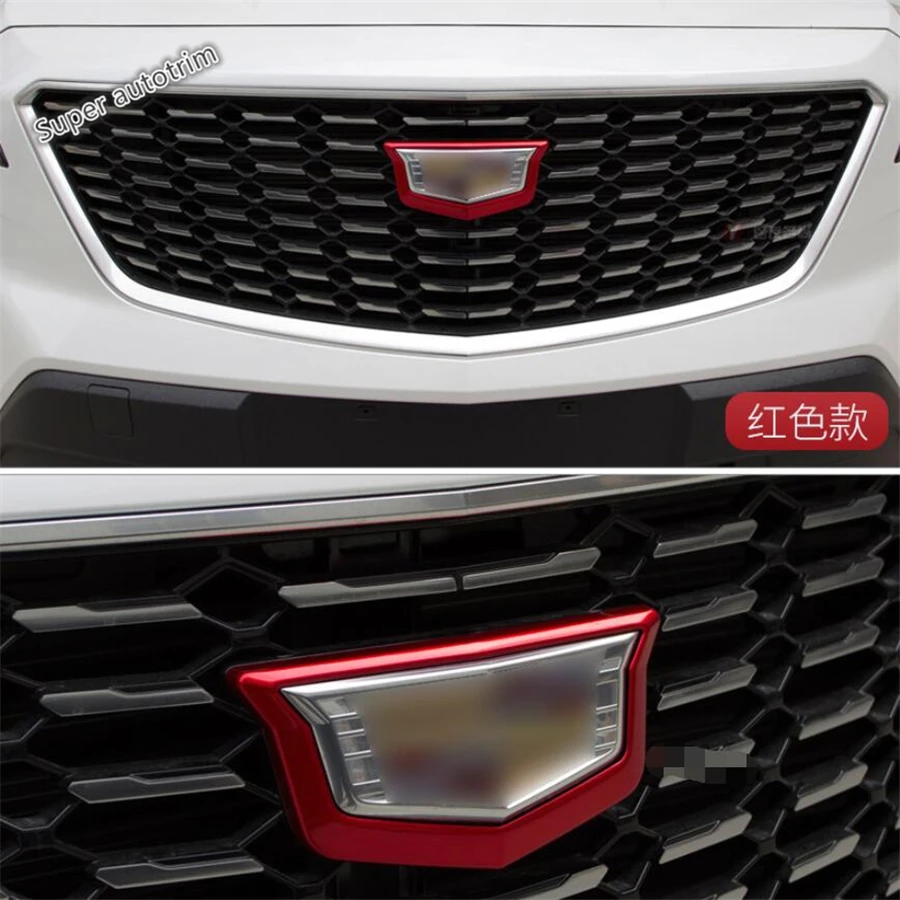 

Lapetus Accessories Exterior Front Middle Grille LOGO Decorative Cover Trim 1 Pcs ABS Fit For Cadillac XT4 2019 / Tricolor