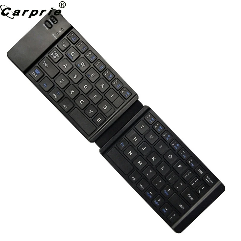 

CAPRPIE Foldable Mini Wireless Bluetooth 3 Keyboard 67Keys Ergonomic Keyboards for Universal Cellphone/Laptop/Tablet 907