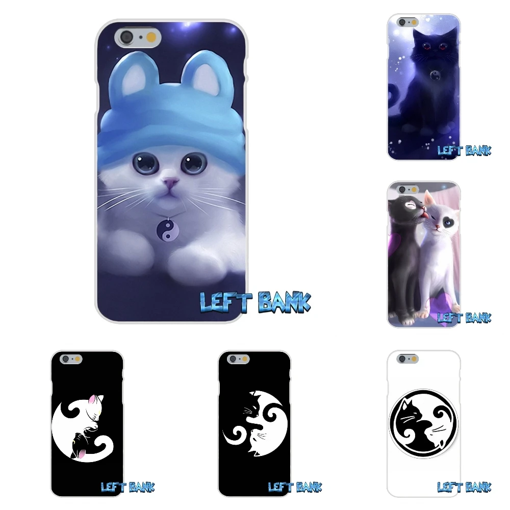 Ying yang cat Мягкий Силиконовый ТПУ Прозрачный чехол для Samsung Galaxy Note 3 4 5 S4 S5 MINI S6 S7 edge |