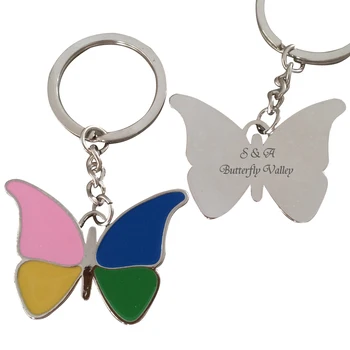 

100Pcs Personalized Wedding Party Favors For Guests,Customized Butterfly Key Chain Key Ring Birthday Gifts,Engrave Name & Date
