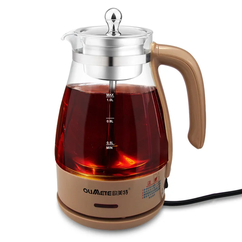 220V Automatic Steam Borosilicate Glass Water Kettle Tea Maker Flower