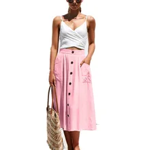 Юбки розовые Большие размеры женские юбки harajuku розовые летние готические карманы Прямые повседневные mama уличная 80 s Костюм