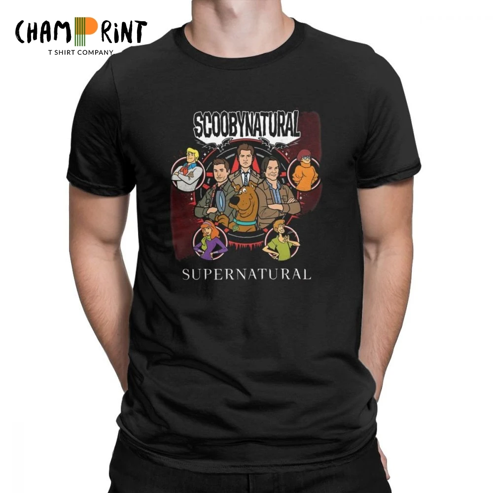 Scooby Doo T Shirt for Men Cotton Funny T-Shirt Crew Neck Tee Shirt Short Sleeve Tops Big Size