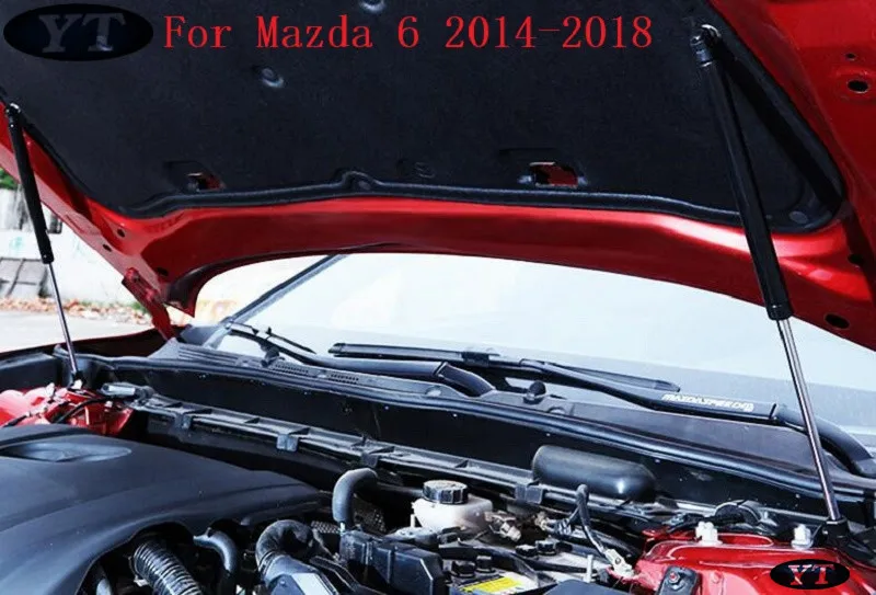 Авто Крышка двигателя поддержка гидравлического стержня Опора капота для Mazda 6 mazda 3-,2 шт./лот, автомобильные аксессуары