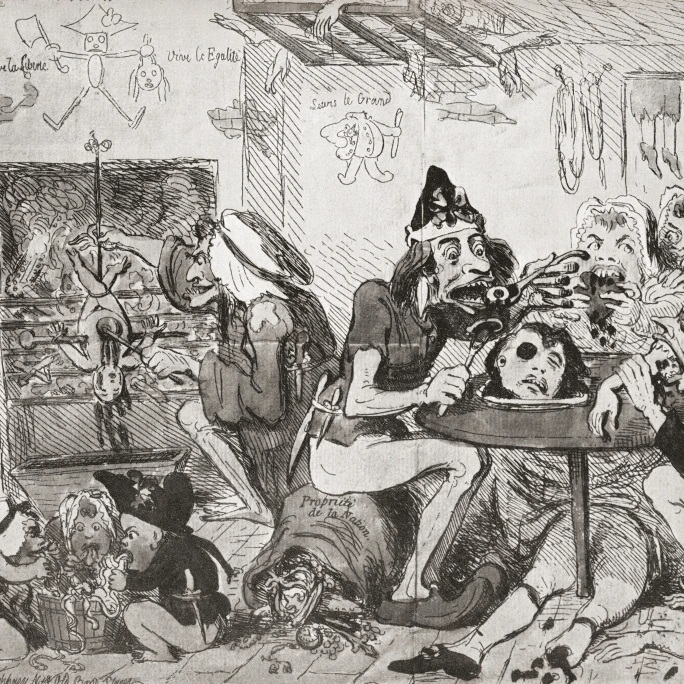 Cartoon Published In England  20Th September 1792  After The September Massacres