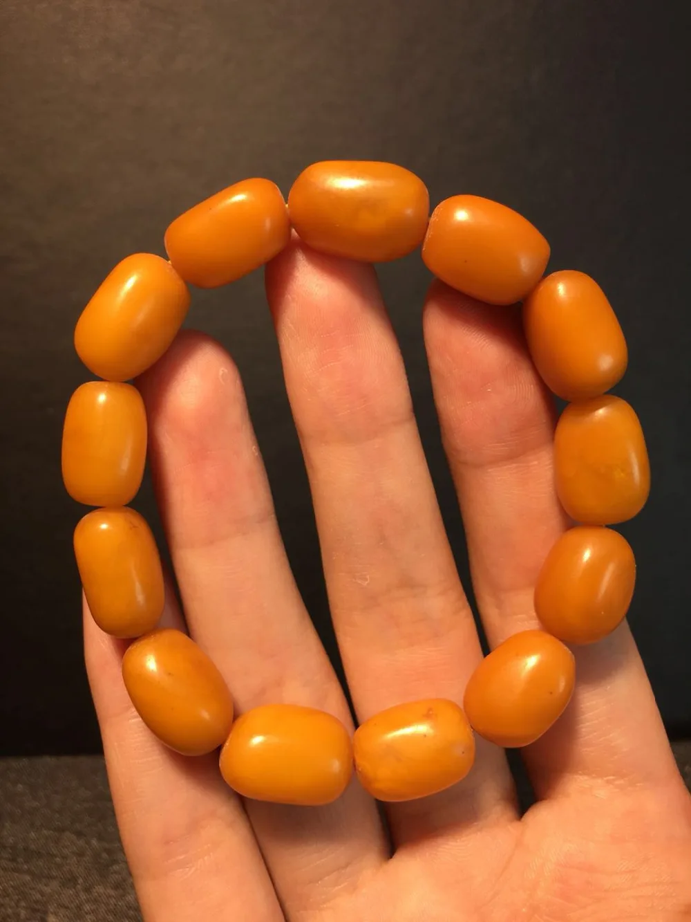 

15x11mm 100% Natural Yellow Amber Bracelet Gemstone Barrel Beads Bracelets Healing Stone For Woman Man Gift Certificate AAAA