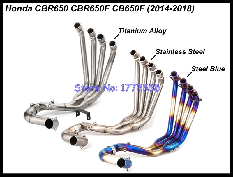 CBR650 CBR650F CB650F 14-18 мотоцикл выхлопной Системы заголовок трубы Титан Сплав мотоцикл выхлопных Передняя Труба для CBR650 CB650F