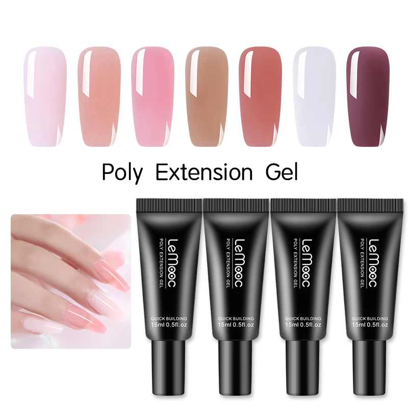 

1 Pc 15ml Quick Poly Building Gel Nail Tips Finger Glue Nail Art Builder Led UV Nail Gel Acrylic Poly Extension Gel