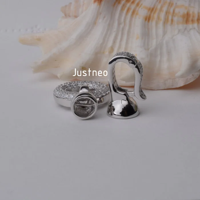 Sterling Silver Necklace Clasp Hinged Buckle (4)