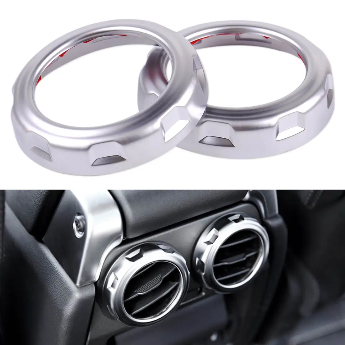 

CITALL 2X ABS chrome Rear Armrest Box Air Conditioning Trim Cover for Land Rover Range Rover Sport Discovery 4 2009 - 2012 2013