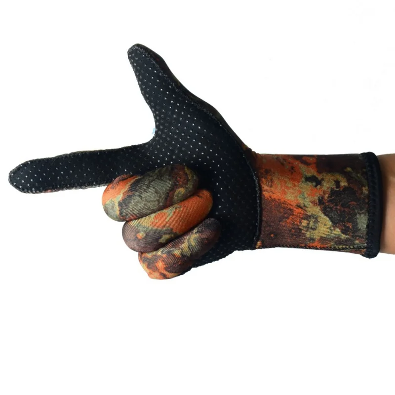 Камуфляжные перчатки для дайвинга Нескользящие частицы мультфильм принт теплые перчатки для плавания Сноркелинг снаряжение Аксессуары