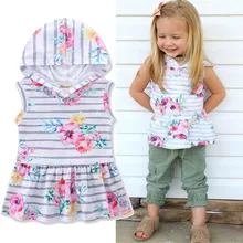 Новое поступление года Брендовая детская одежда Одежда для детей, детская блузка для маленьких девочек рубашка с капюшоном Топ Seeveless цветок