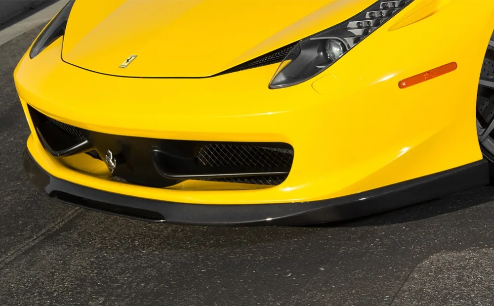 Carbon Fiber Car Front Bumper Lip Spoiler Ahead Bumper guard Case v style For Ferrari 458 Coupe 2011 2012 2013 Car Tuning Parts 19 - Racext f5