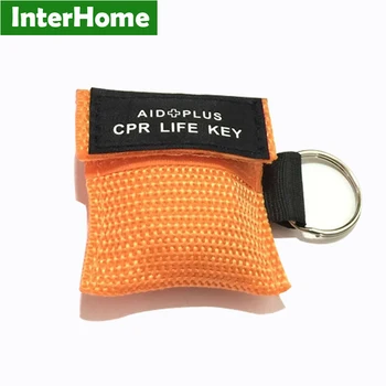 

50 Pieces CPR Keychain Mask CPR Life Key Rescue Mask Shield With One-way Valve For First Aid Training Emergency Kits