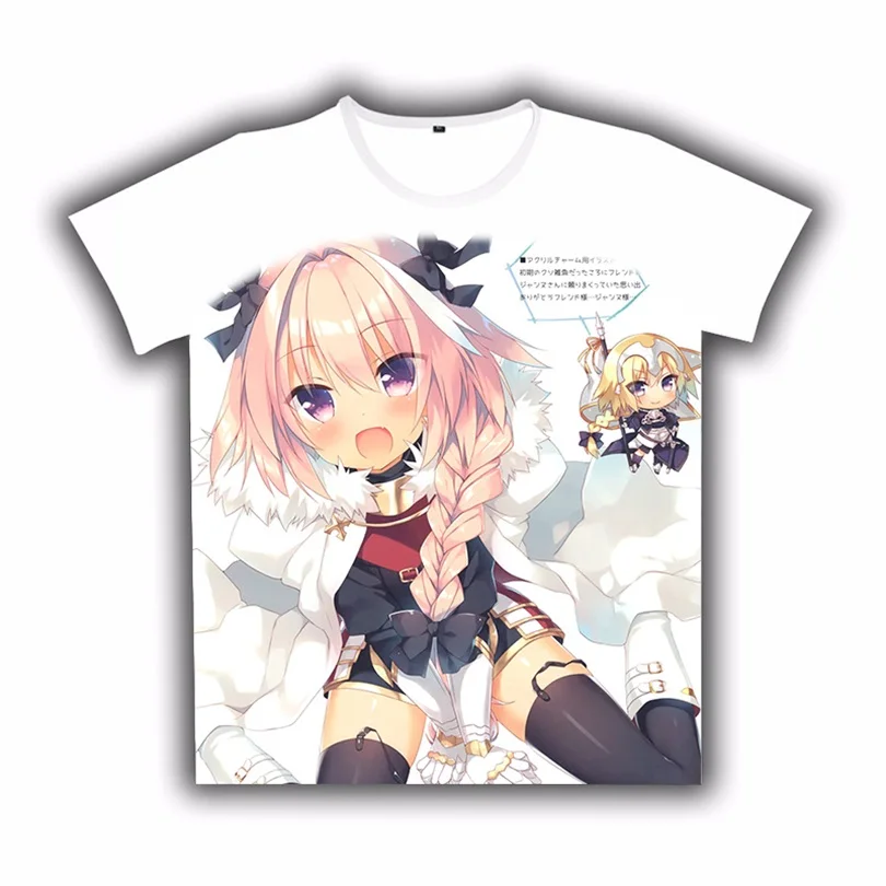 Футболка аниме Fate/Apocrypha Astolfo Косплей короткий рукав белая футболка для женщин и мужчин повседневная Студенческая Летняя мода Забавные топы рубашка - Цвет: 15