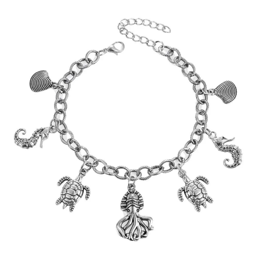

New Women Turtle Seahorse Octopus Shell Charm Chain Anklet Ankle Bracelet Jewelry 2019