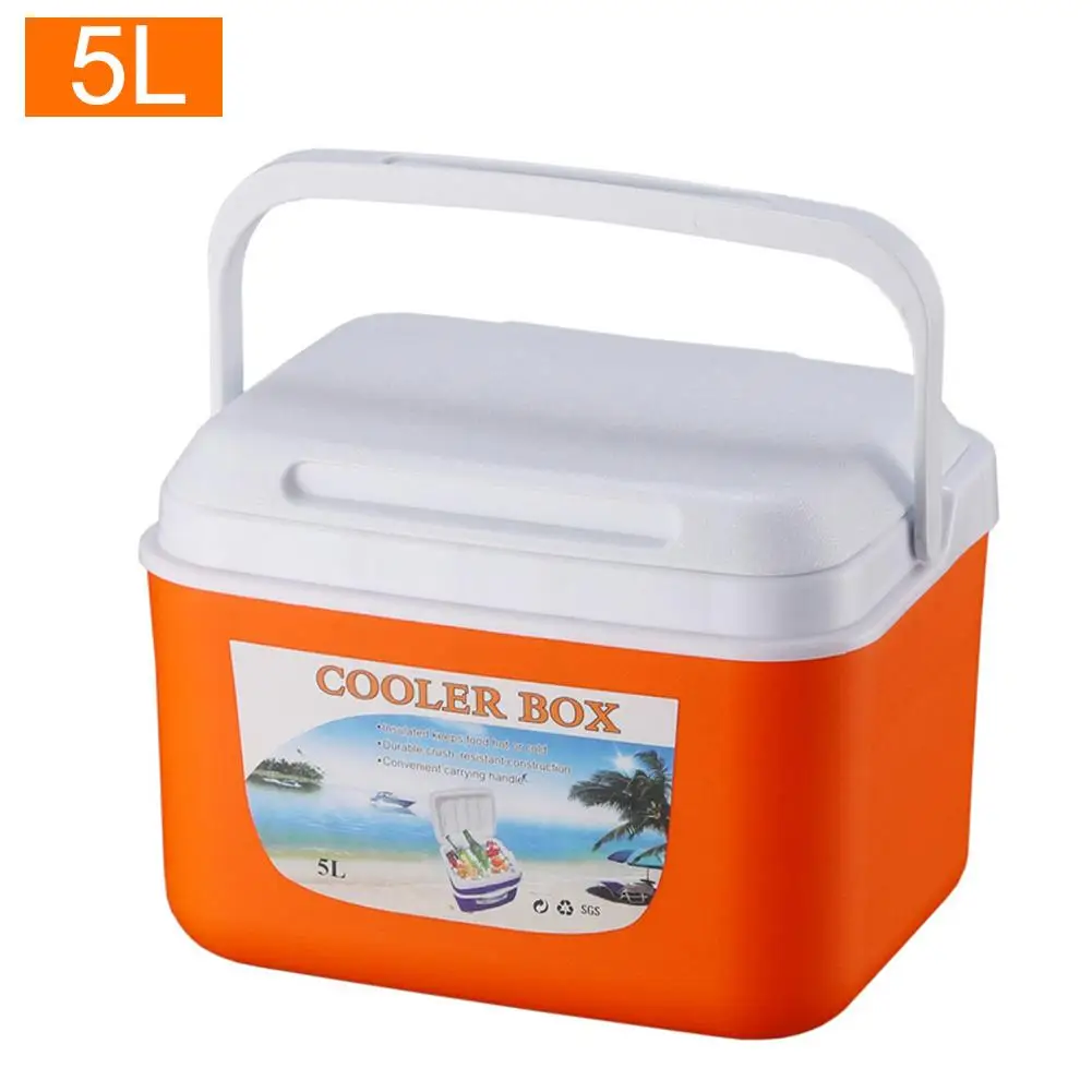 5L автомобильная коробка с теплозащитой тепло и охлаждение двойного назначения коробка открытый автомобильный холодильник органайзер для льда коробка для Кемпинг, барбекю коробка для рыбалки - Название цвета: Orange