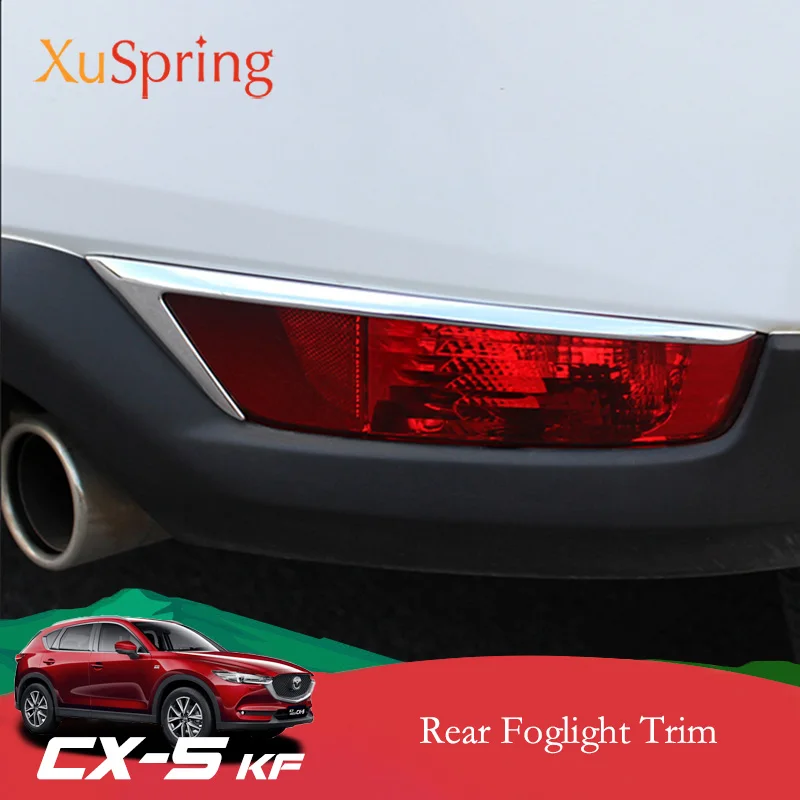 

Car Rear Foglight Lamp Eyebrow Trim Strips Cover Garnish Stickers Cover Styling For Mazda CX-5 CX5 2017 2018 2019 KF