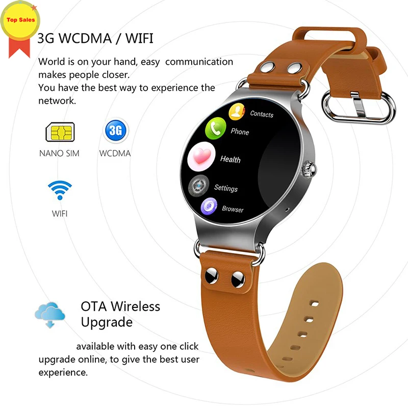 Классические 3G Смарт часы Android 5 1 39 дюймов экран Amoled WIFI GPS BT наручные для мужчин и