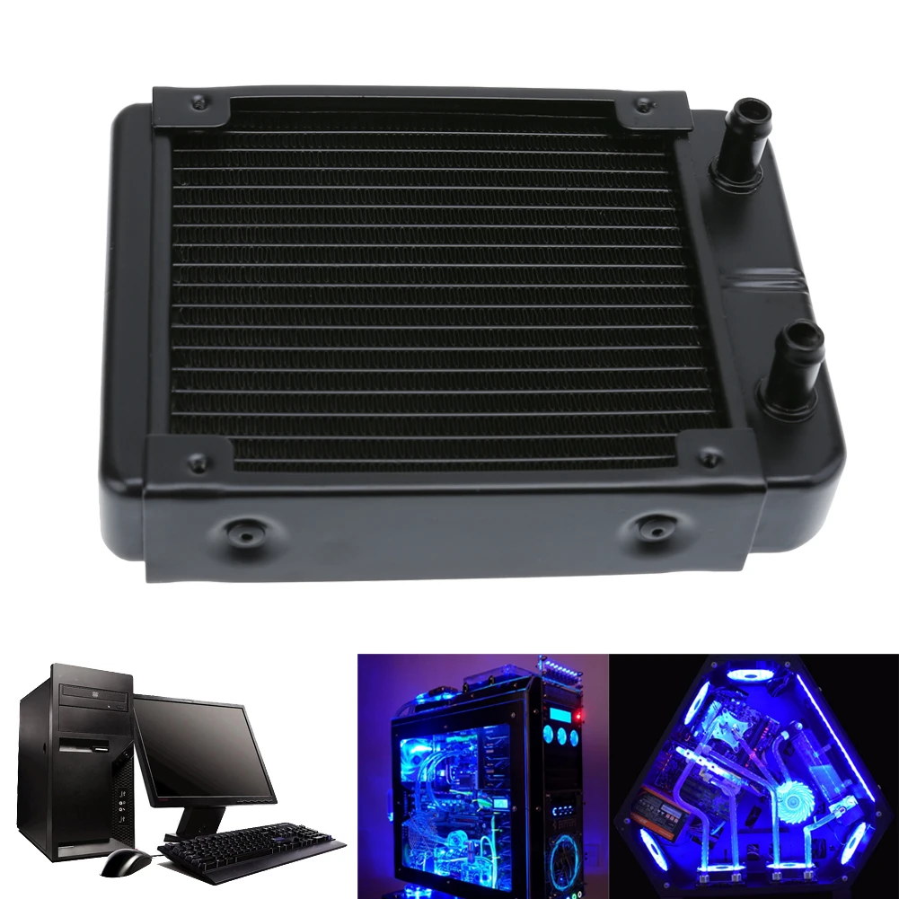 1Pc 120mm 18 Tubes Aluminum Computer Water Cooling