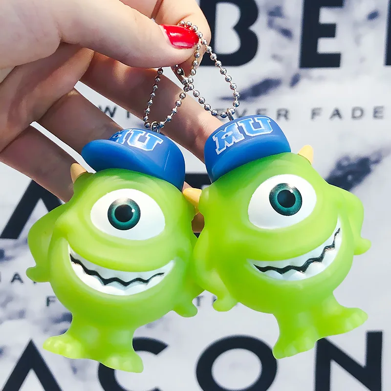 

Children Gift Monsters University Mr.Q Keychain Cartoon Big Eye Key Chain PVC Car Key Ring Pendants For Women Bag Accessoriess