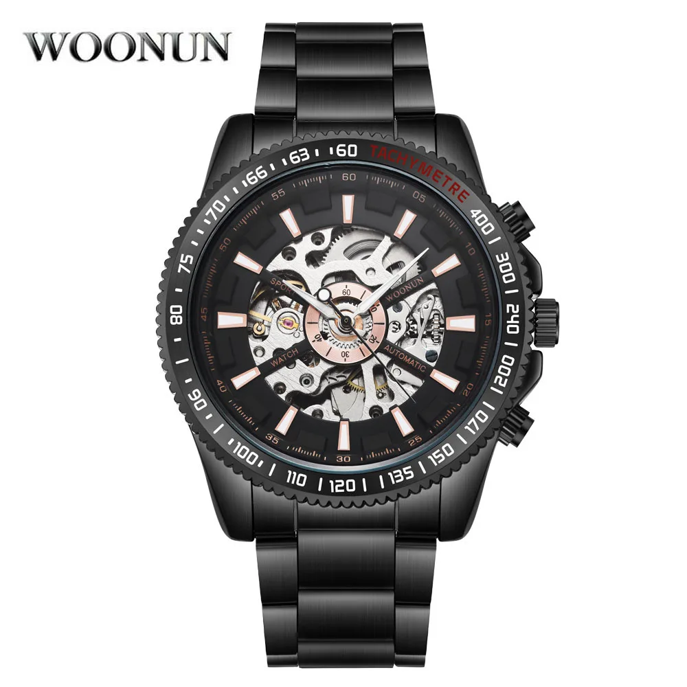 Man Watch 2019 Men Mechanical Watches Fashion Sport Black Stainless Steel Automatic Mechanical Skeleton Watches horloge mannen Man Watch 2019 Men Mechanical Watches Fashion Sport Black Stainless Steel Automatic Mechanical Skeleton Watches horloge mannen
