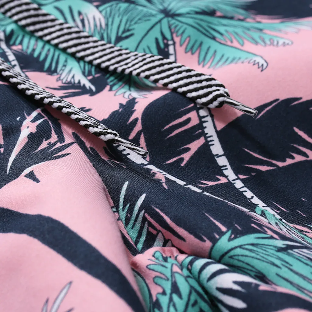 SAGACE мужские короткие штаны с принтом в виде листьев, быстросохнущие пляжные плавки, повседневные пляжные шорты для мужчин, спортивные шорты для бега