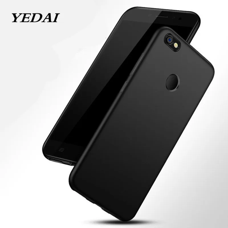 

YEDAI Black Simple Design Soft Back Cover For Xiaomi Redmi 4X Ultrathin TPU Matte phone Shell For Redmi 6 7 GO 4 Pro Note 4 Shel