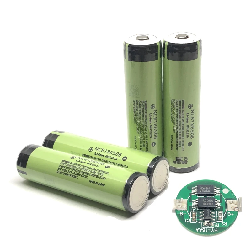 4 шт./лот, защищенный аккумулятор Panasonic 18650 NCR18650B 3,7 V 3400 mAh, литиевые батареи с печатной платой