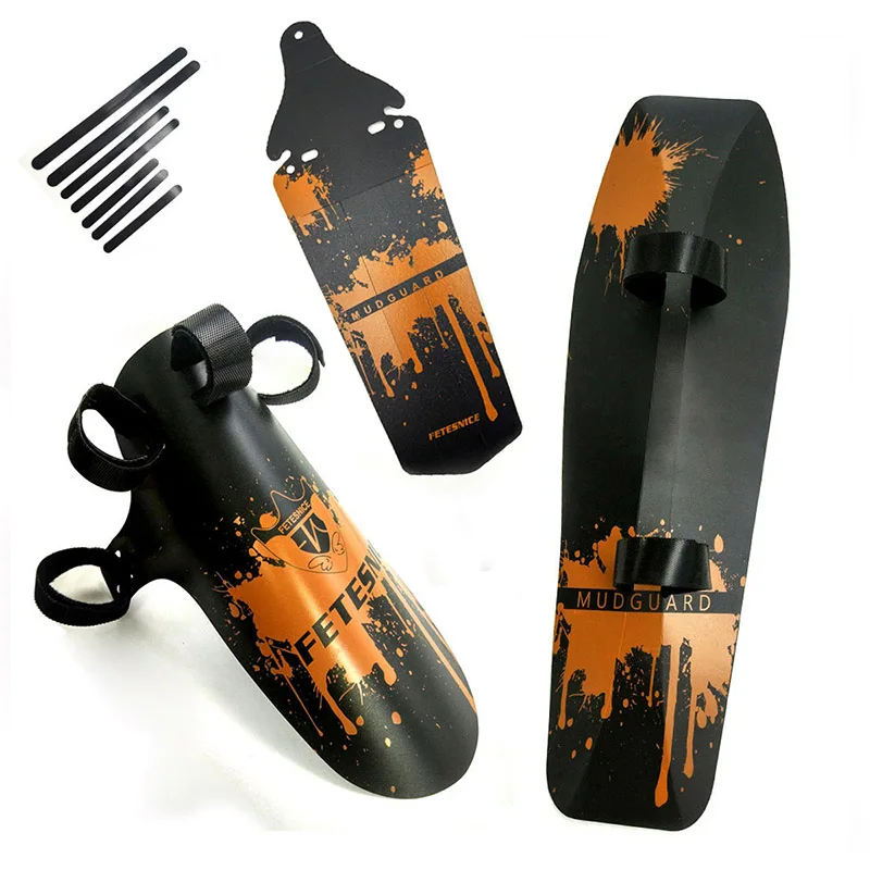 Orange Дизайн Mtb крыло горные BMX Гонки туринг дорога MTB велосипеды крыло спереди/сзади/вниз трубки Fender велосипед крыло велосипедные аксесуары - Цвет: Orange
