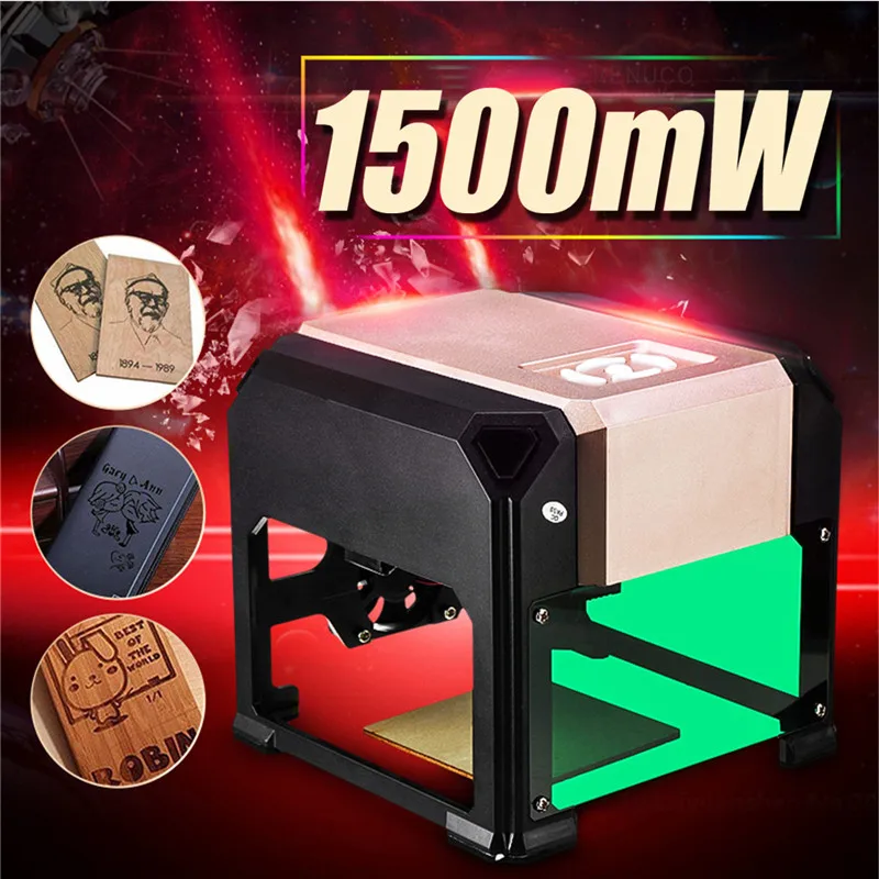 

1500mW Golden CNC USB DIY Logo Mini Desktop Laser Engraving Machine Engraver Printer Wood Router Laser Carver Woodworking Tool