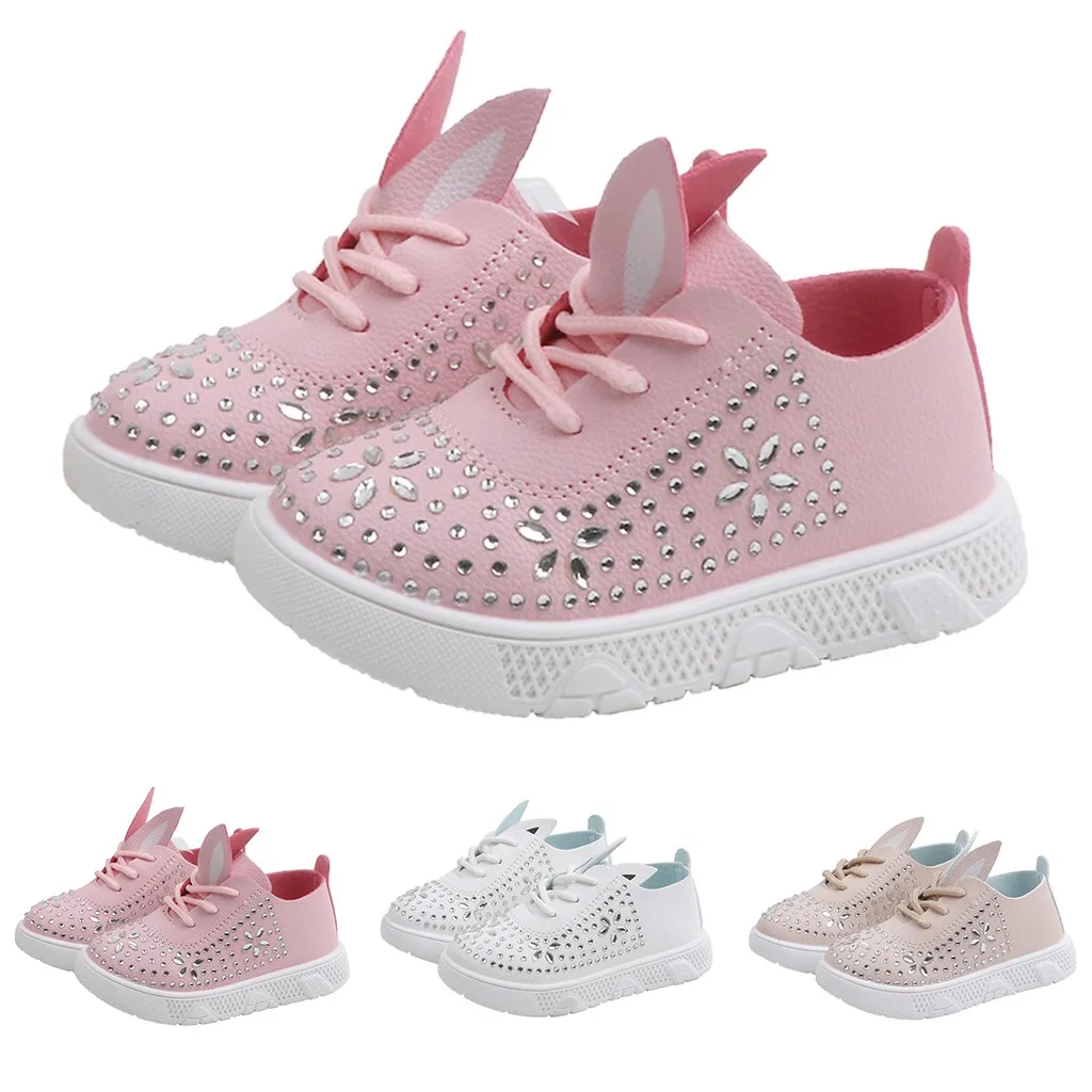 Kinder Kind Baby Madchen Schuhe Fur Kinder Cartoon Kaninchen Ohr Kristall Madchen Schuhe Prinzessin Einzigen Casual Rosa Schuhe Zapatillas Nino Turnschuhe Aliexpress